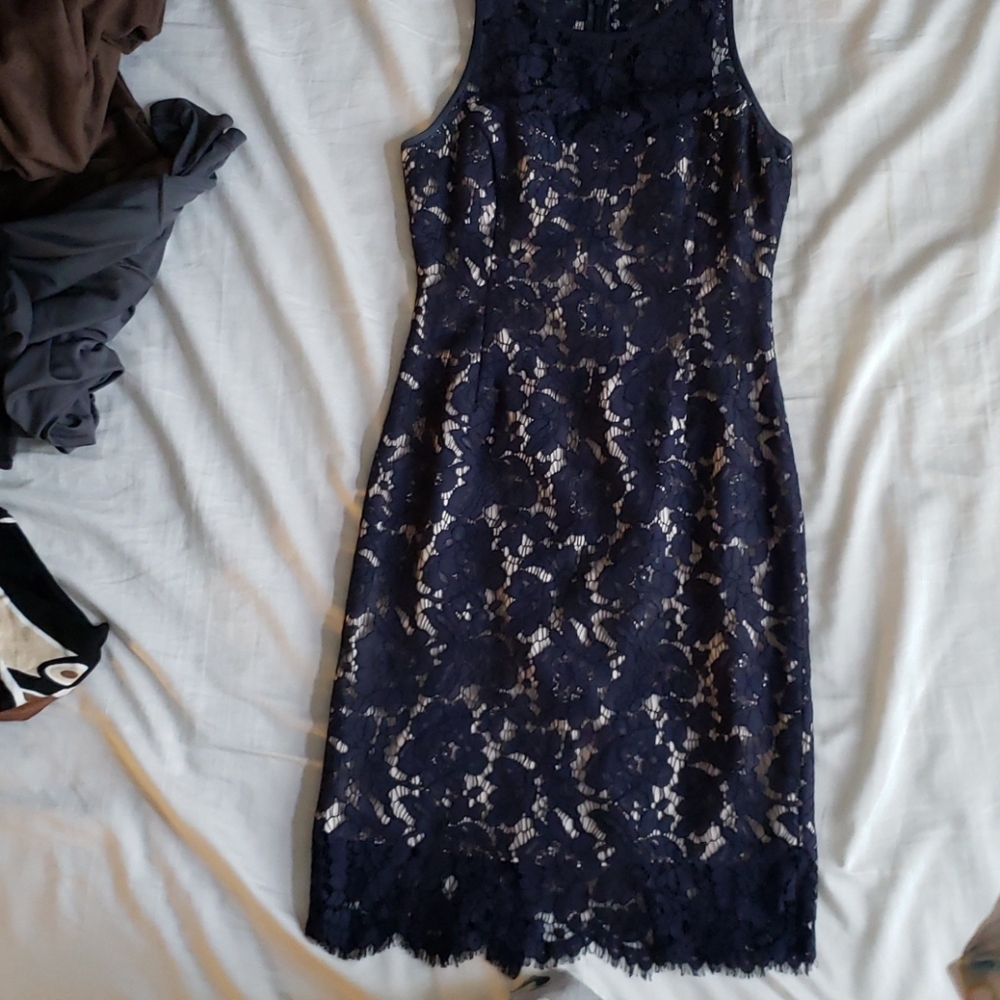 Blue lace dress